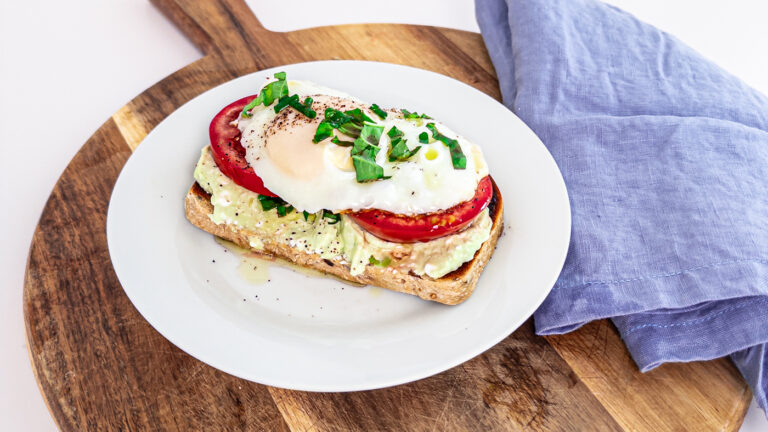 Whipped Cottage Cheese Toast with Egg