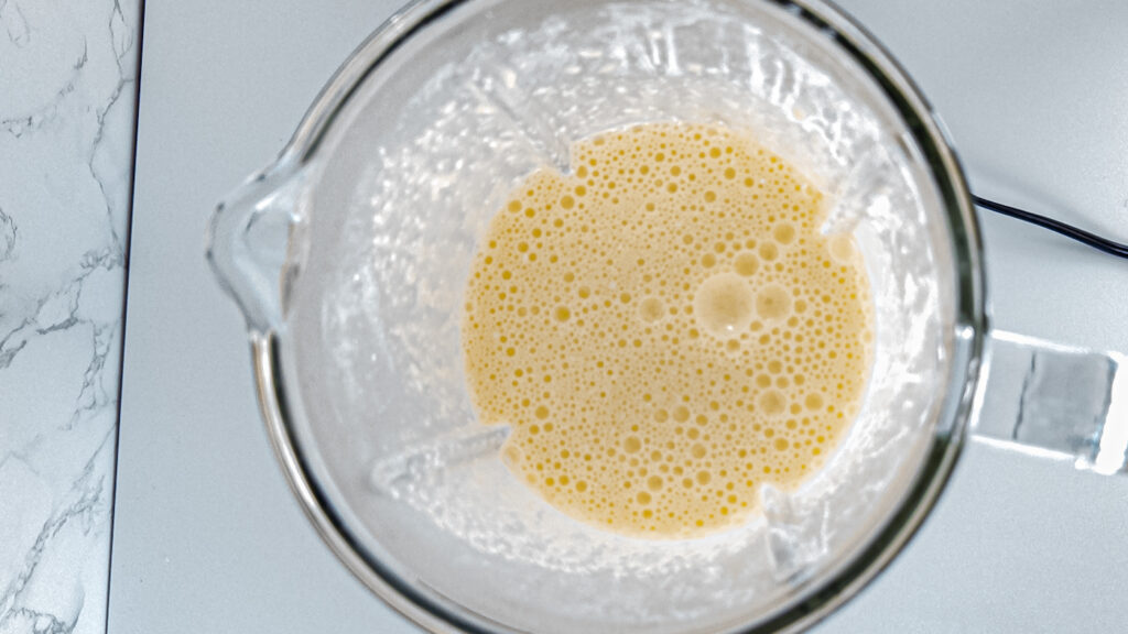 blended egg and cottage cheese