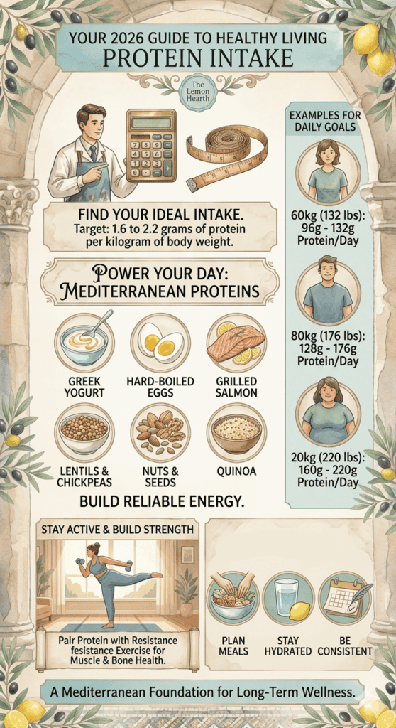 Mediterranean Protein Guide for GLP-1 Users infographic