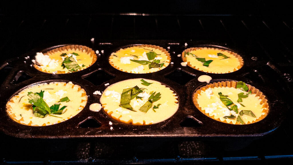 egg bites about to be baked