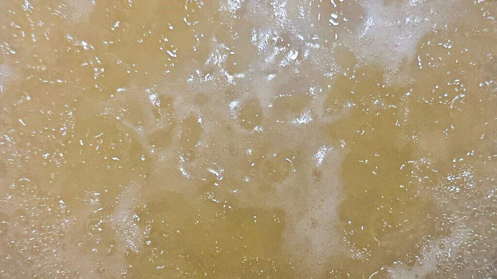 lemon ricotta protein pasta, boiling pasta water.