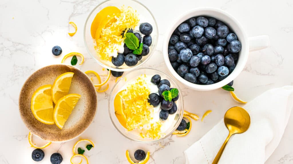 low fat desserts with blueberries